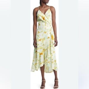 EUC Chelsea28 Faux Wrap Floral Midi Dress- size medium